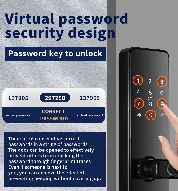 6068 Mortise TTlock Wifi Tuya Door Lock With Fingerprint And Password