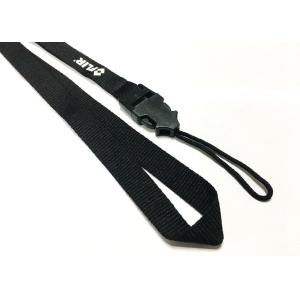 Cool Custom Polyester Lanyards Simple Black Plastic Buckle String Name Badge