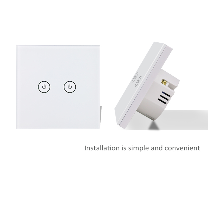 TUYA WIFI Remote Control Switch Crystal Tempered Glass And ABS Plastic Material