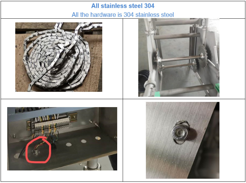 0.75kw Hopper Feeder Conveyor Customized Z Type Flat Top Chain Conveyor