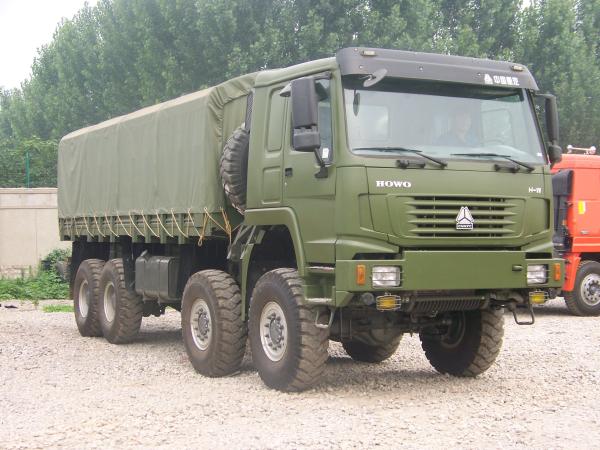 Military 8 x 8 290 / 371 / 336 /420hp Heavy Cargo Trucks With EURO III Emission