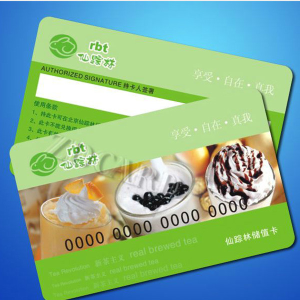 PVC Card 0.76mm thickness business cards full color with signature panel, Membership Cards With Signature Pannel