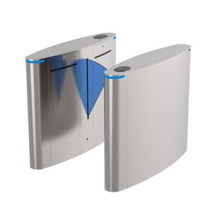 Pedestrian SUS 304 Flap Barrier Turnstile Gate 35p/M With Infrared Sensors