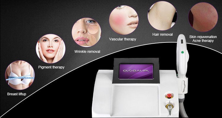 Skin Rejuvenation SHR IPL RF Beauty Equipment 10MHz RF Frequency With 3 Hand Pieces