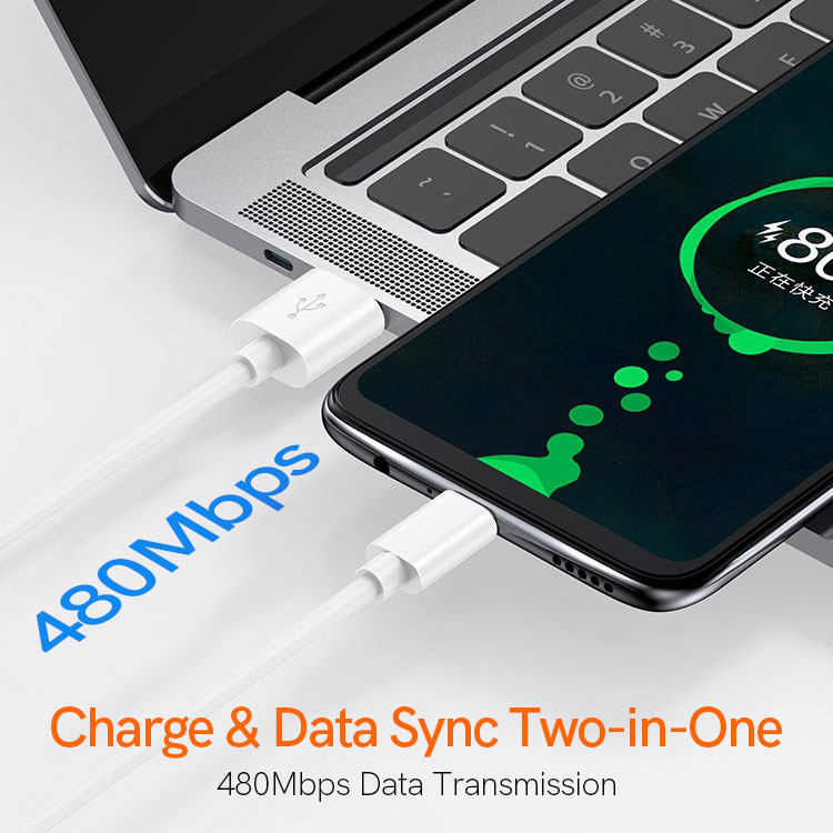 Fast Charging 1M 3A USB 2.0 Type C Cable Explosion Proof