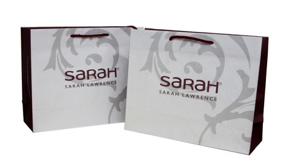 White 2 Color Printing Paper Carrier Bag 280gsm Craftpaper With Shopping /