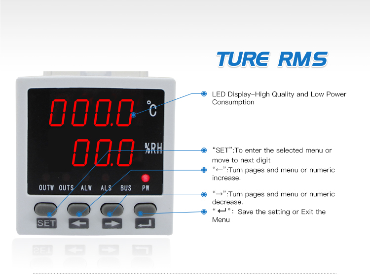 Technology Production White Black Stc Temperature And Humidity Controller For Incubator