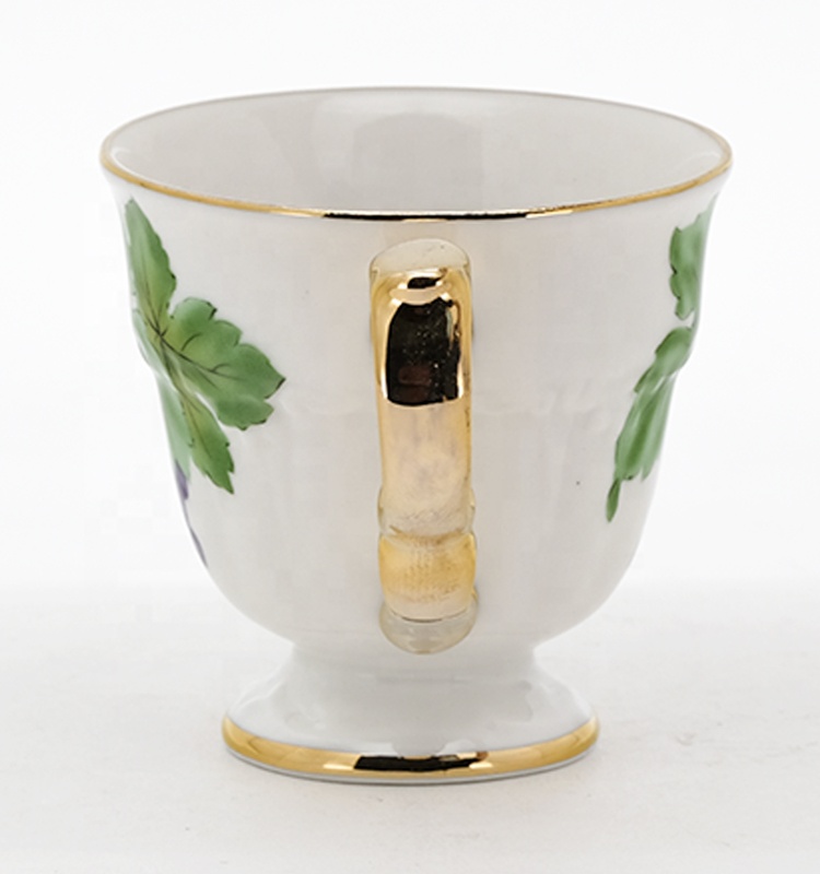 White New Bone Espresso Cup Afternoon Ceramic Tea Cups And Saucers