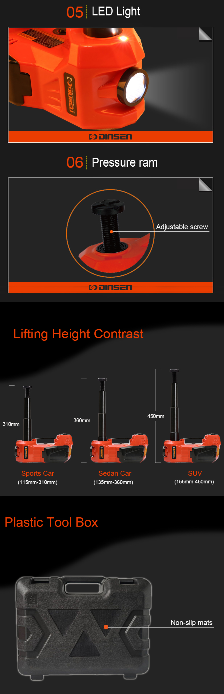 Multifunction Electric Hydraulic Trolley Jack With Air Compressor