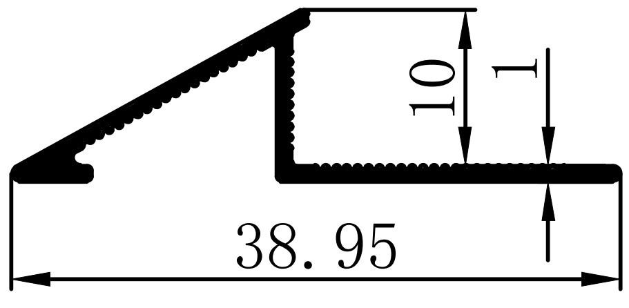 Anodised Aluminum Tile Trim 1mm Thickness Triangle Alu 6063 Material