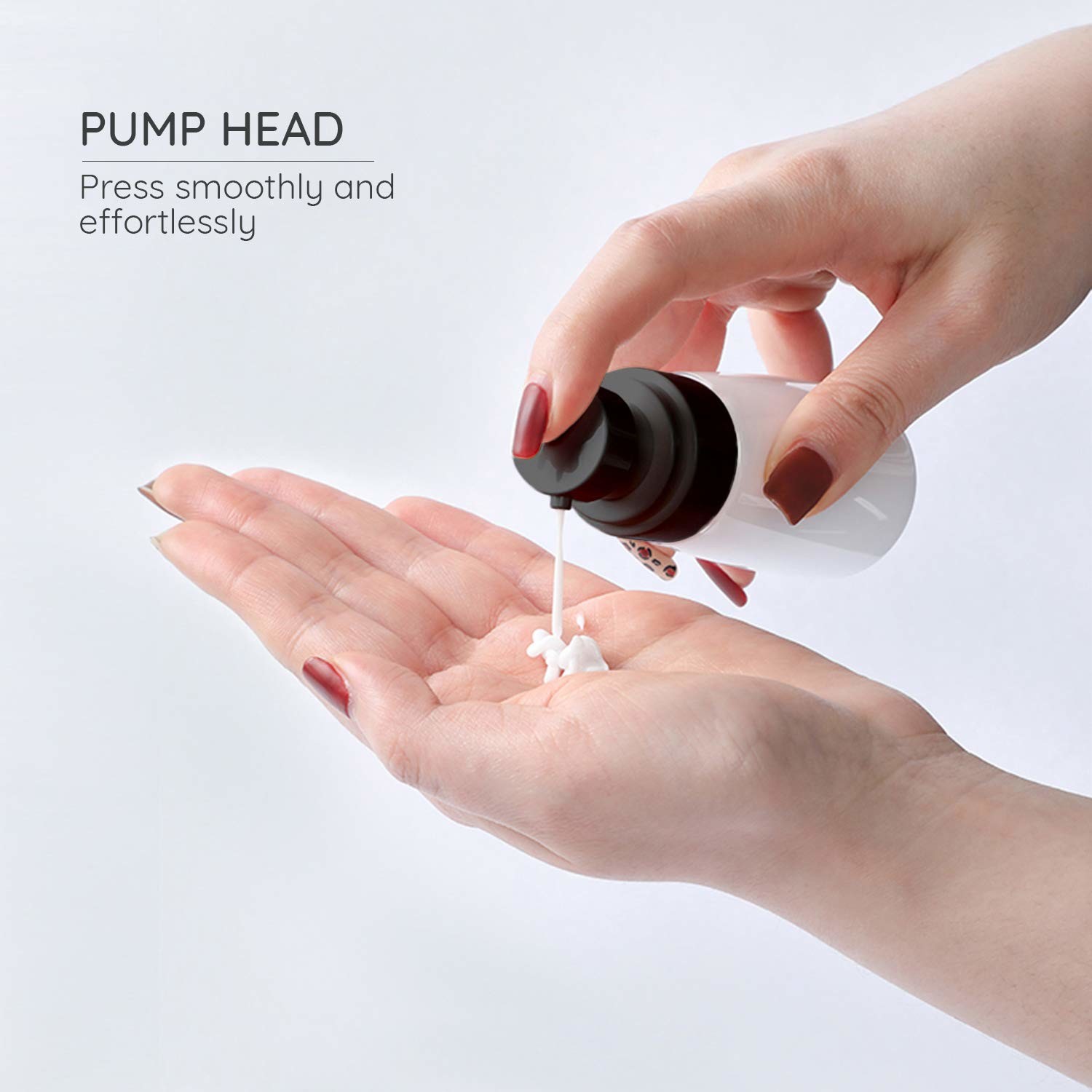 Transparent 30ml Cosmetic PETG Bottles Cream Liquid Foam Pump Bottle