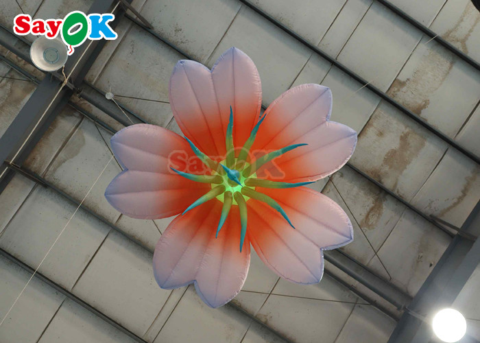 6.6FT Giant Inflatable Flower With Led Lights Inflatable Flower For Park