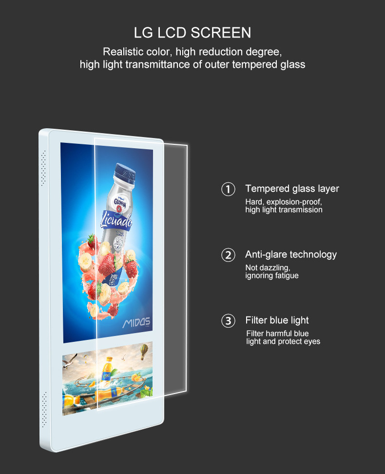 21.5in 1920x1080 Android Floor Standing Lcd Advertising Display