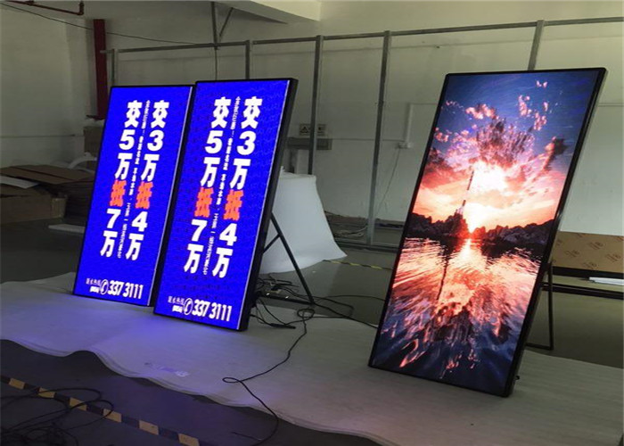 Indoor Advertising 3mm RGB Led Poster Panel , Electronic Poster Display 576*1920mm