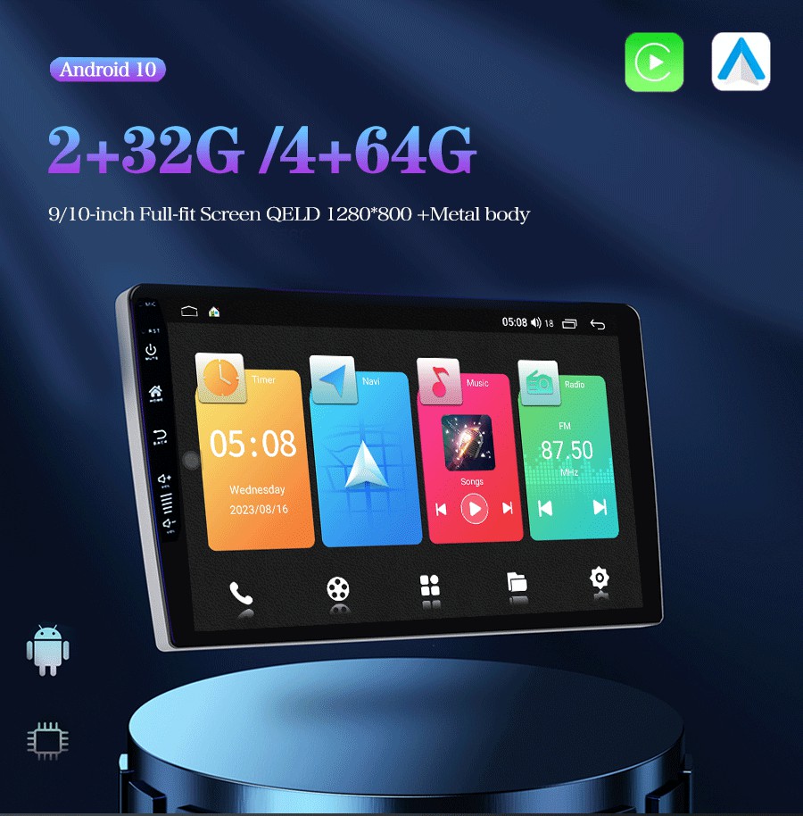 9 Inch Android Car GPS Navigation Audio Radio System DVD Video Multimedia OS Android