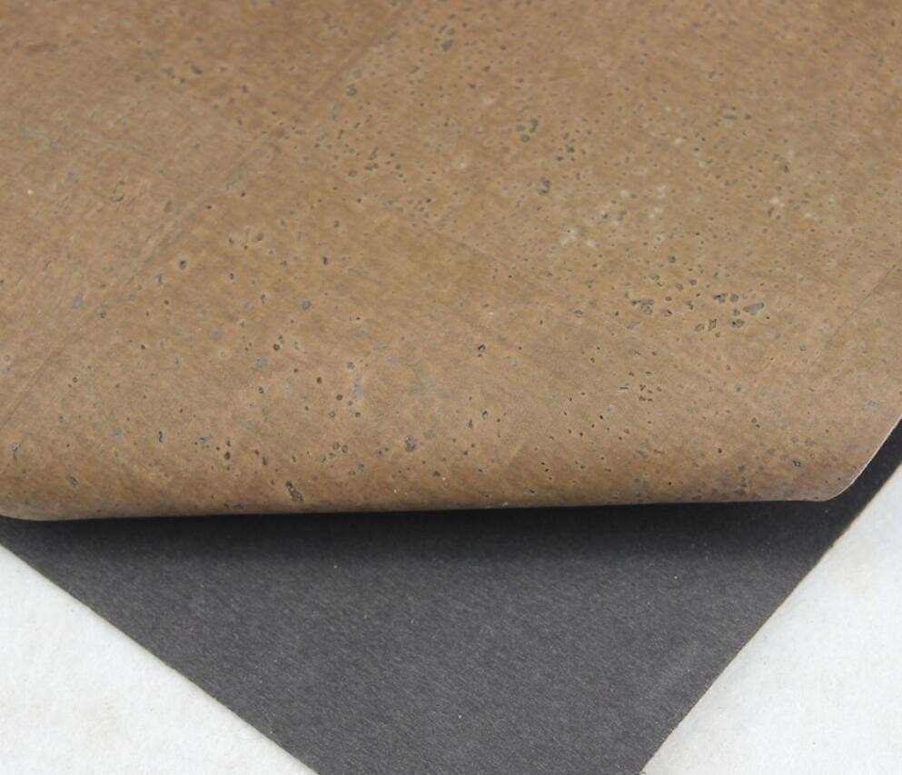 Factory direcly 1.35m Width Resistant Nature Cork Fabric/Leather with Brown Color for Bag Making