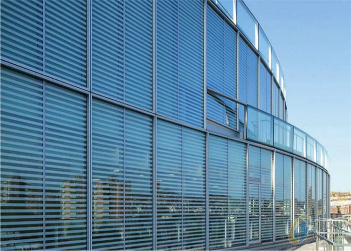 Office Building Reflective Float Glass 2mm - 19mm Thickness Reflective Blue Glass