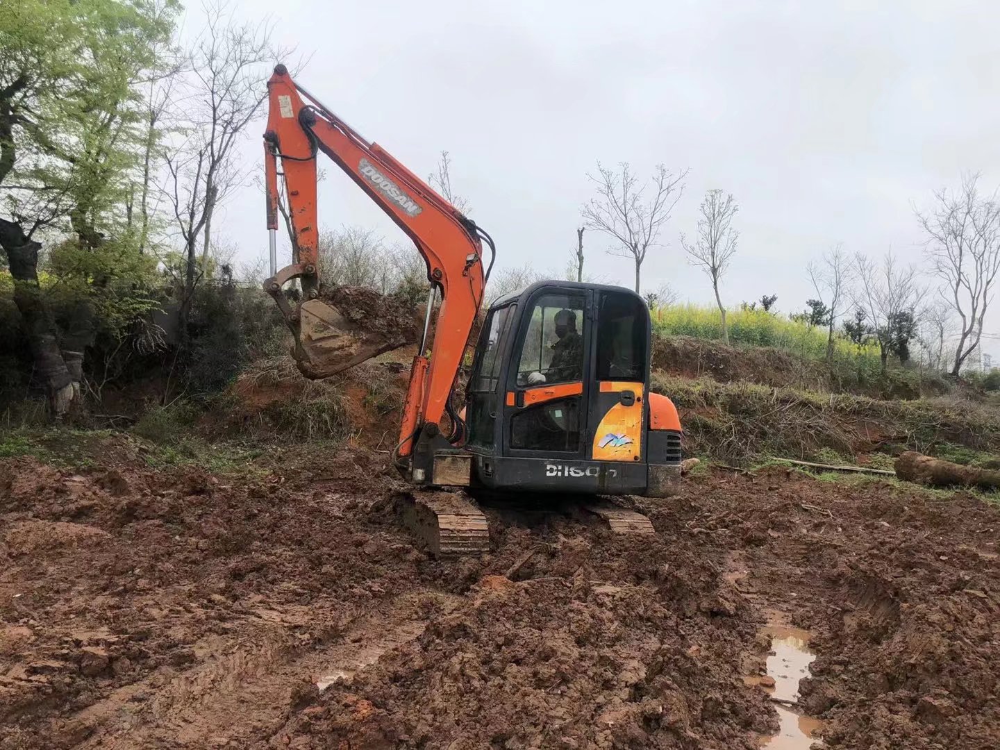 2010 EX60 Second Hand Mini Excavator 38.1kw With Original Hydraulic Valve