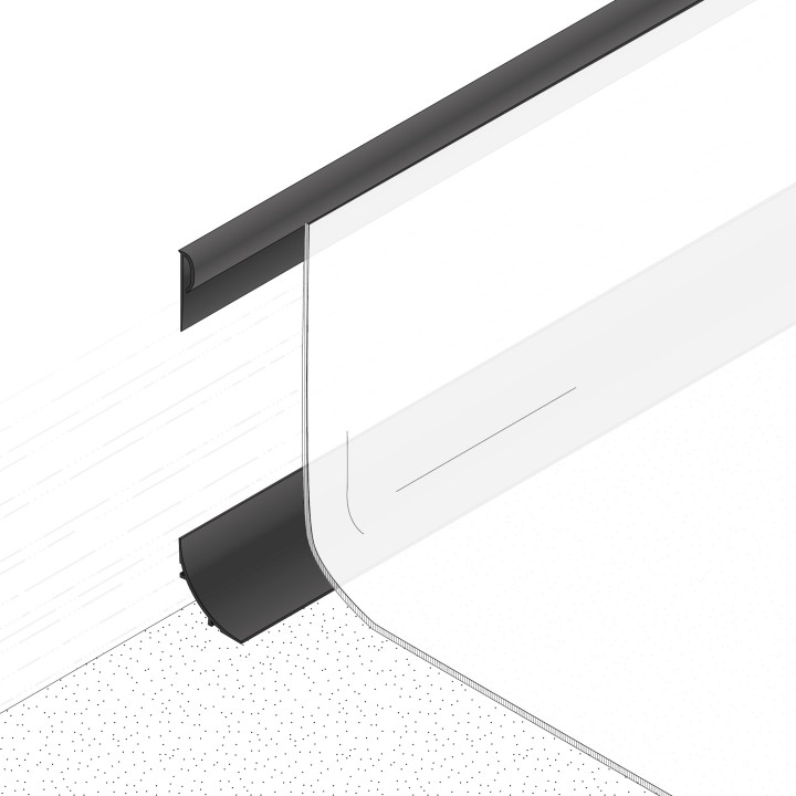 Vinyl Flooring Accessories Rigid PVC Capping Strips and Cove Former with Hardness