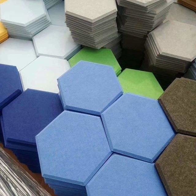 Hexagon Polyester Fiber Customized Acoustic Panels Sound Absorbing Felt Panels