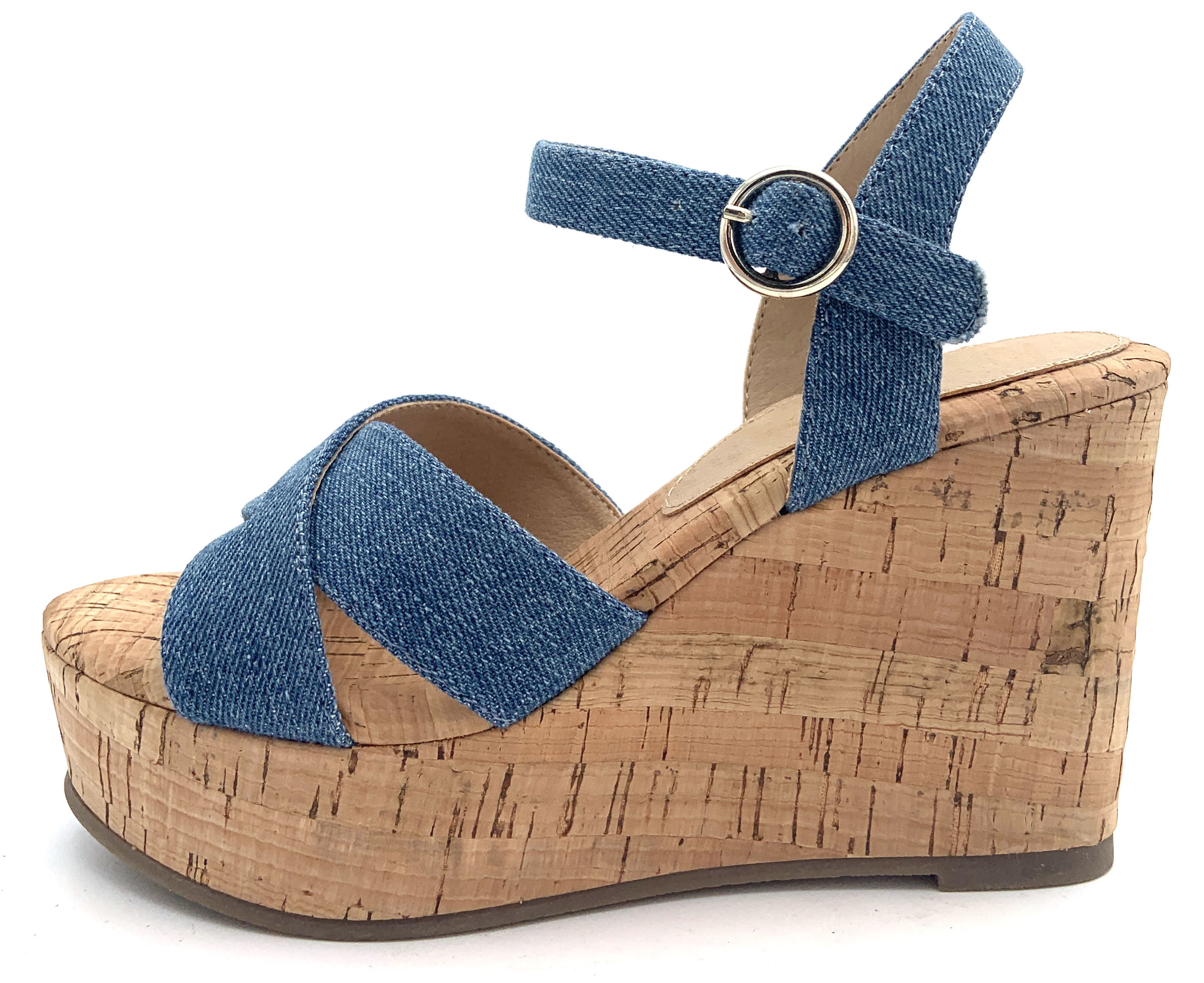 Wedge High Heel Stylish Sandals , Ladies Heeled Sandals For Party Cocktail