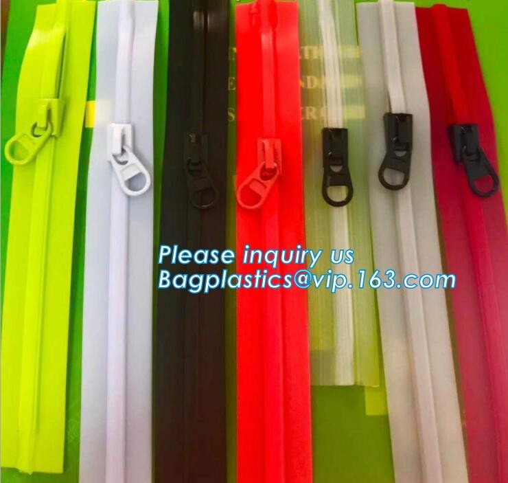#5 TPU Coating Waterproof Open End Nylon Zipper For Outdoor Garment, nylon waterproof zipper with auto lock slider zippe