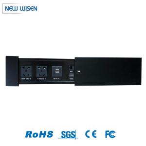 Customized Sliding Electrical Outlets Plug Sockets 16A Desk Mounted
