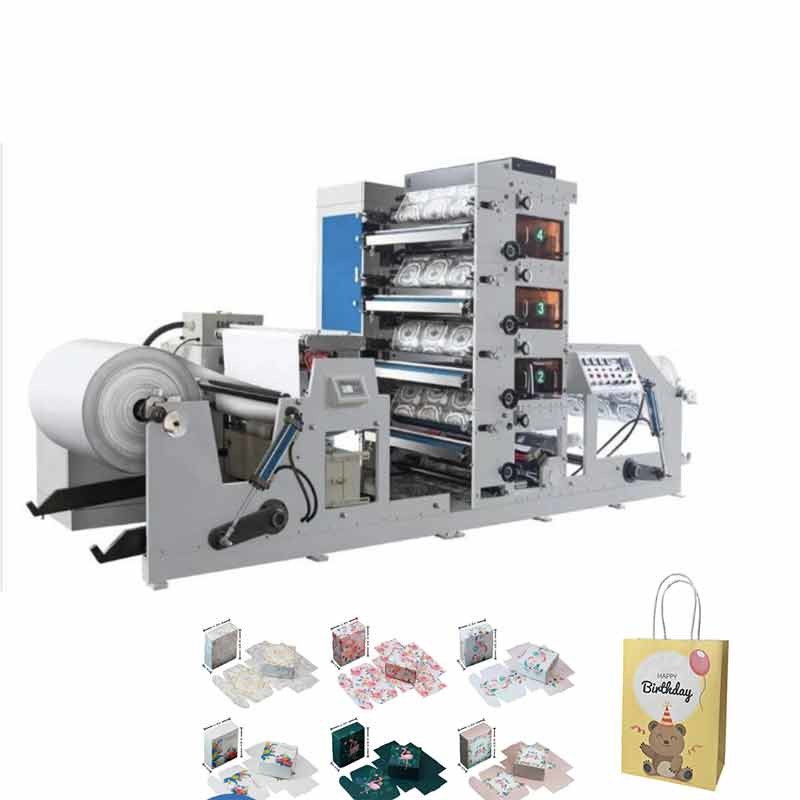 4 Colors Stack Paper Cup Flexo Printing Machine 850mm Width