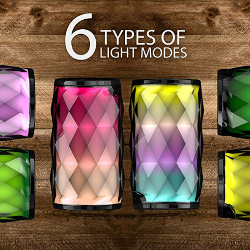 LED Colorful Glare Rhythm Lights Bluetooth Speaker Waterproof Portable Card Subwoofer