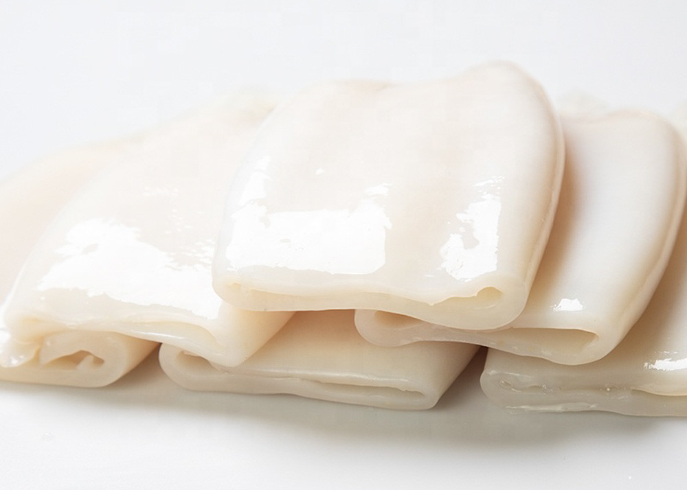 White Color Grilled Calamari Tubes Iqf Wing Off Chemical Off No Additives Eu Standard