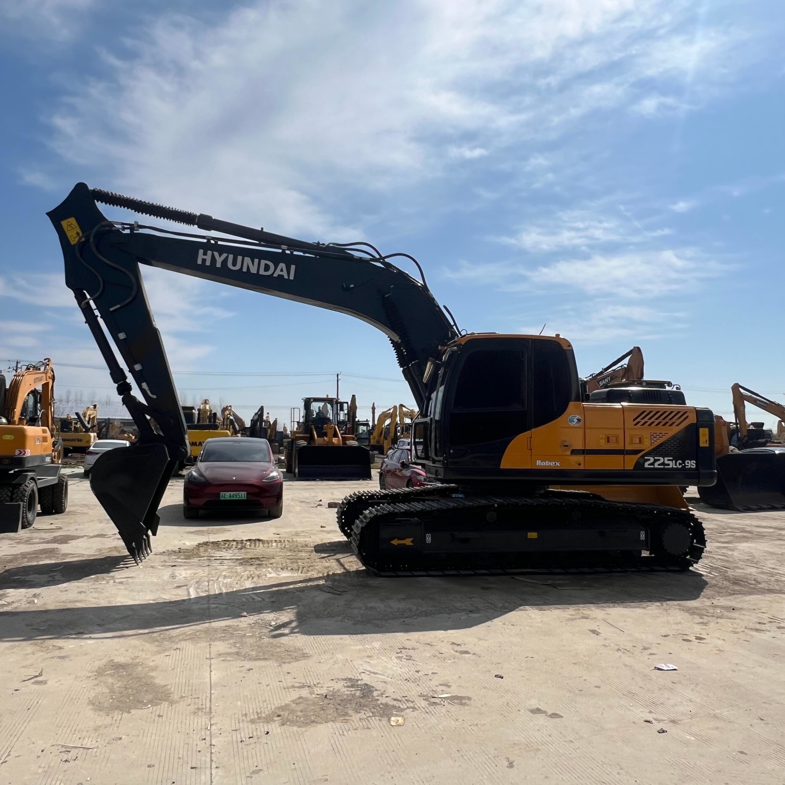 Original Brand Used hyundai 225-lc-9s Hydarulic Crawler Excavators 22 Ton Road Construction Machine for Sale