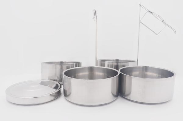 18cm Take away stainless steel food container 2 /3/4/5 Layers lunch box with