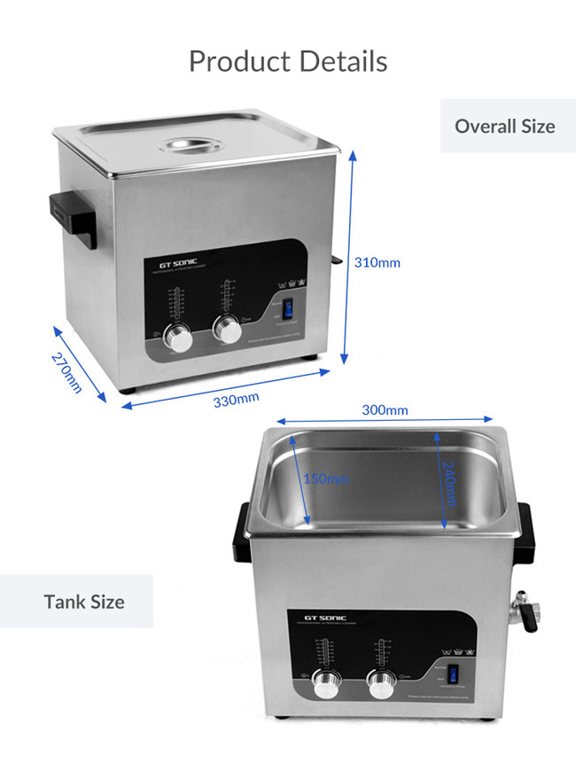 PCB Board Ultrasonic Cleaner Analogue Electronic Parts Cleaning Machine With Dial