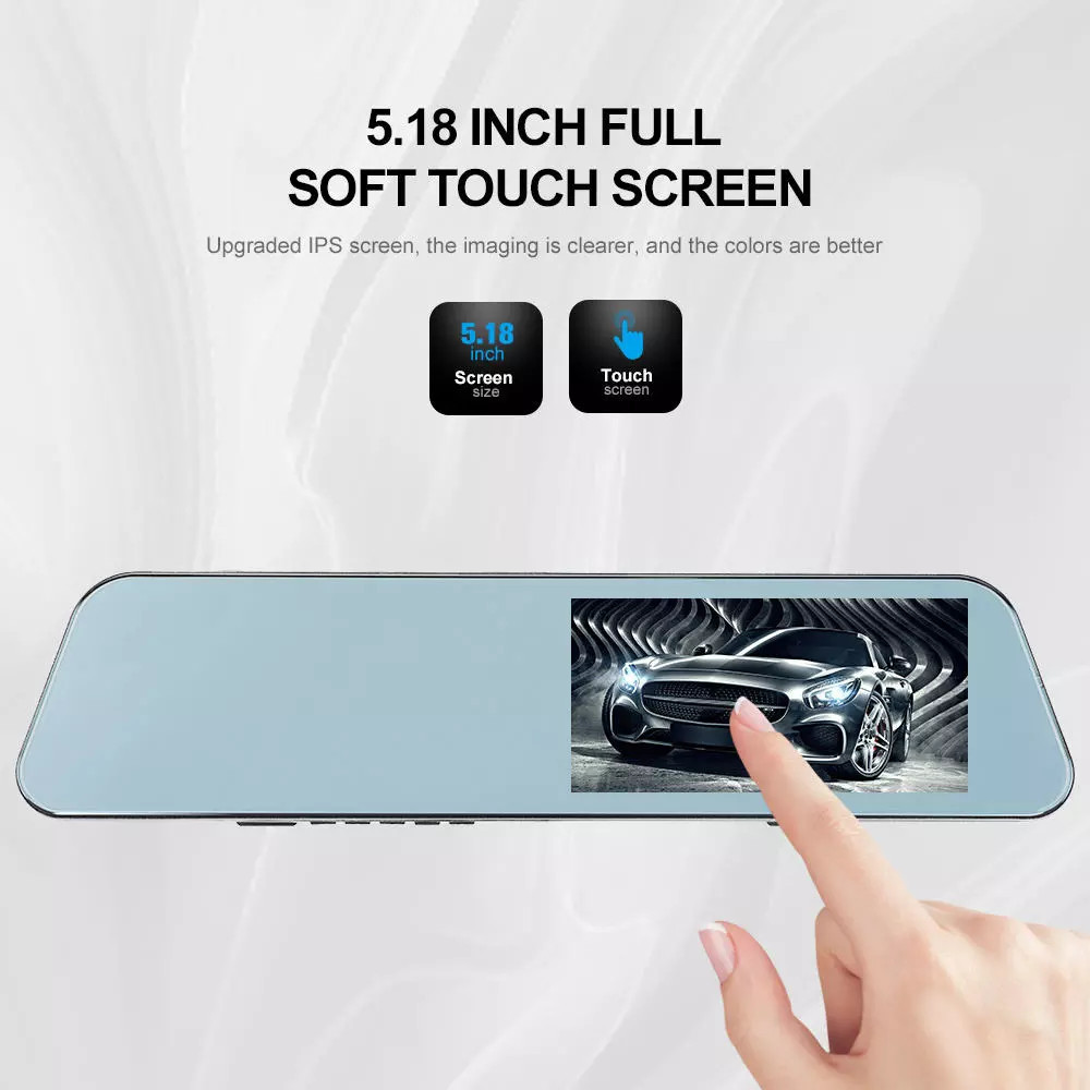 Vehicle Dual Lens Blackbox DVR Full HD 1080P Car Camera Rearview Mirror