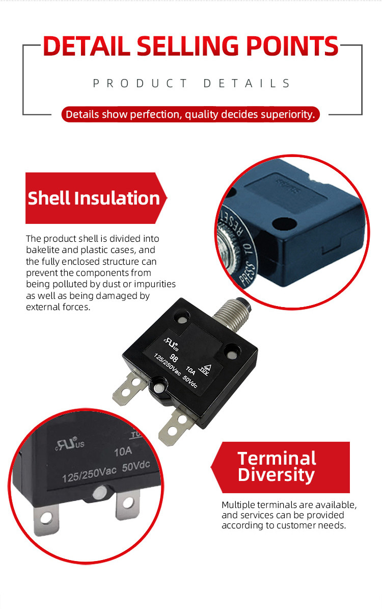 15A HCET 88/98 Bimetallic Thermal Overload Protector Mechanical Over Current Switch