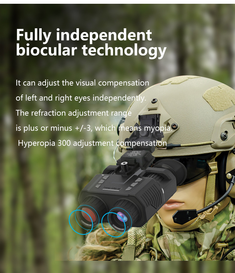 Binocular Infrared Night Vision Camera Naked Eye 3D Viewing Scope For Wildlife