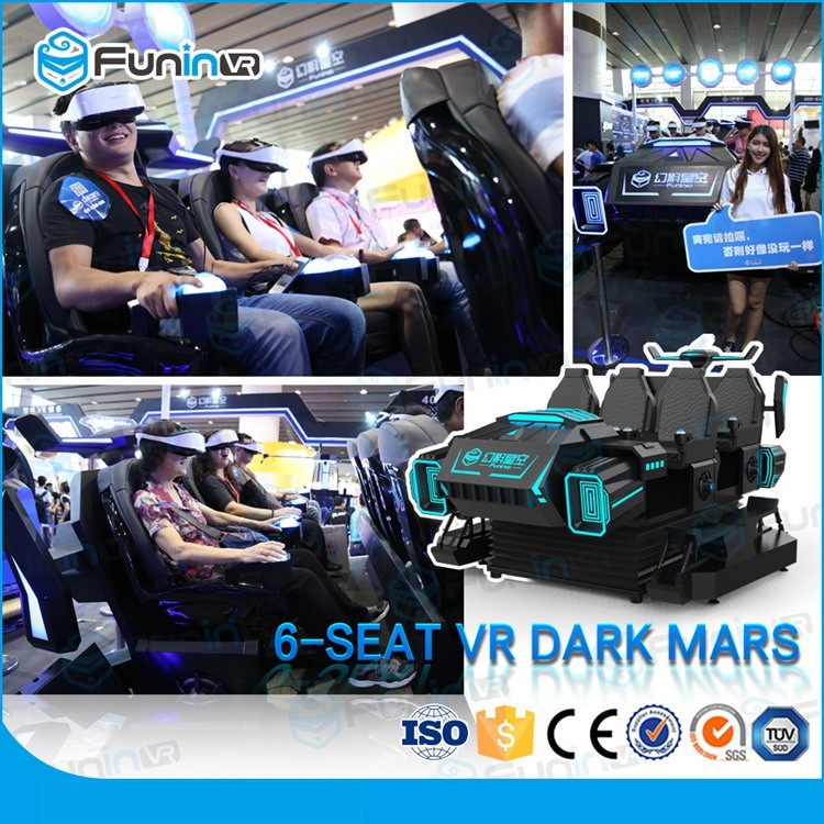 6 Seats 9D VR Cinema Simulator Virtual Reality Machine For Family 3.8KW