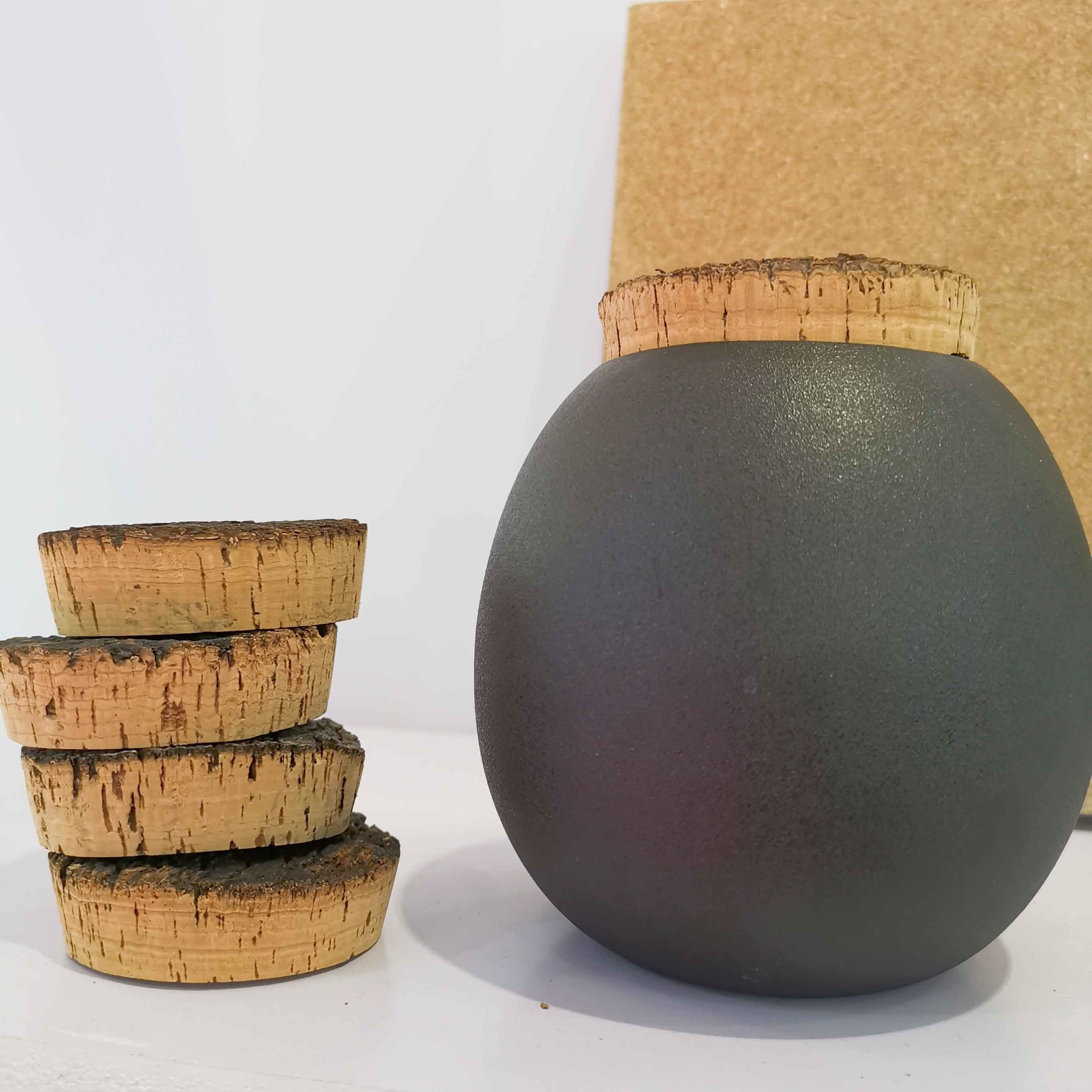 ​100% Natural Cork Lids Bark Top Rough For Ceramic Storage Tank