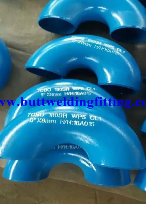 3LPE Coating Stainless Steel Elbow , Beveled Ends 180 Degree Pipe Elbow