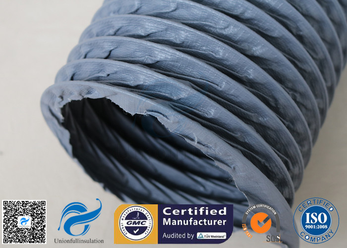 Waterproof Grey PVC Coated Fiberglass Fabric 0.25mm Air Ducting Cloth