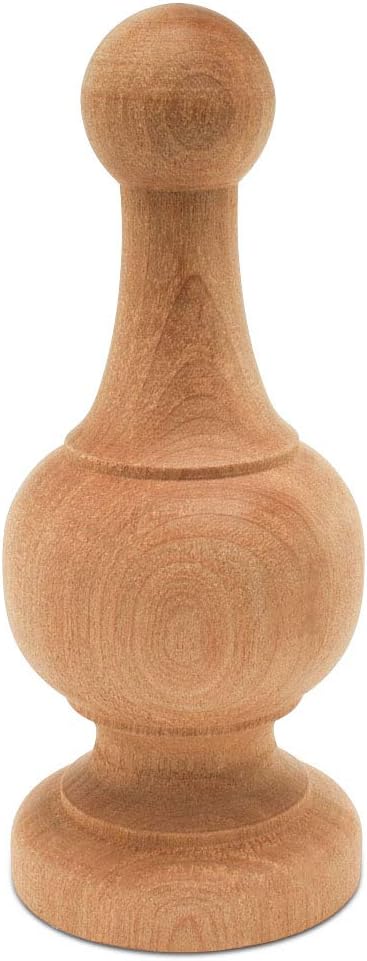 Unfinished Wood Finials Decorative, for Bed Post Finial, Curtain Rod Finials, Flagpole Topper, and Crafts