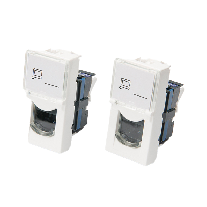 Female RJ45 Modular Jack 45*22.5 UTP CAT6 Single CAT6A Module 76571 Keystone Jack