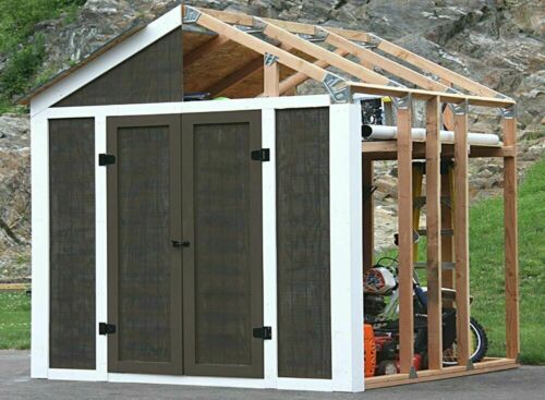 Easy Frame Kit 2x4 for Any Length Storage Barn Shed Garage Playhouse 96 x 84 x 97.56 inch
