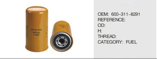 Truck Diesel engine parts oil filter for komtsu 600-311-8291