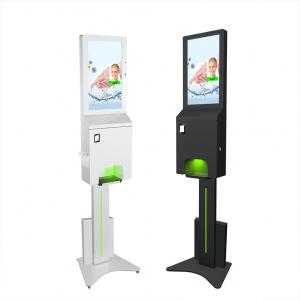  Battery Operated 21.5 Inch Hand Sanitizer Kiosk With Thermal Printer Manufactures