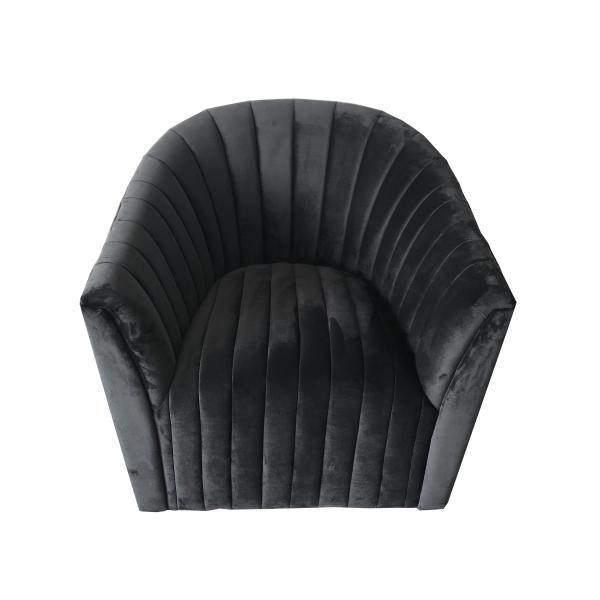 Fancy new design contemporary single sofa,black velvet furniture event wedding