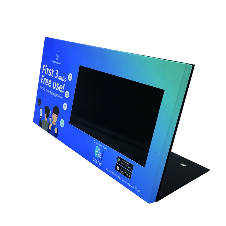 7 inch LCD video shelf talker video in-store merchandising display with video playback function