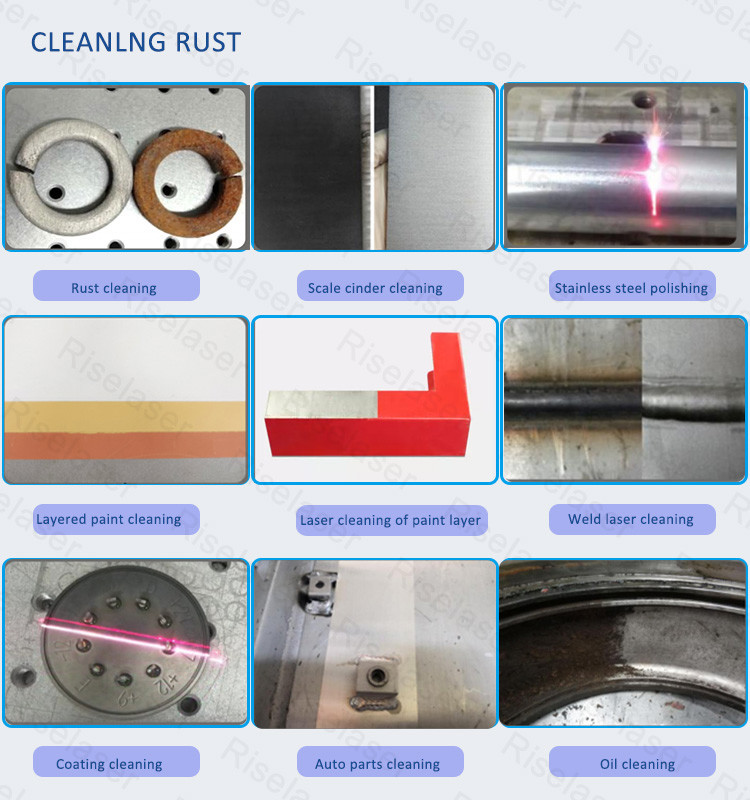 Trolley Handheld Laser Cleaning Machine Price Good For Metal Rust Remove