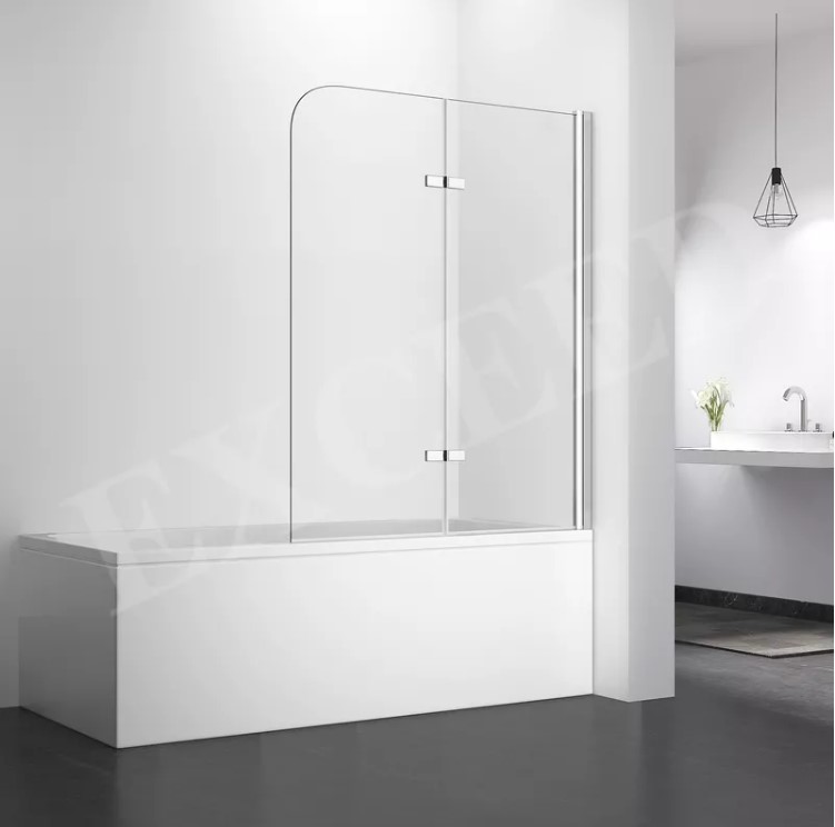 OEM ODM Tempered Glass Shower Enclosure Hinged Folding Bathtub Screen