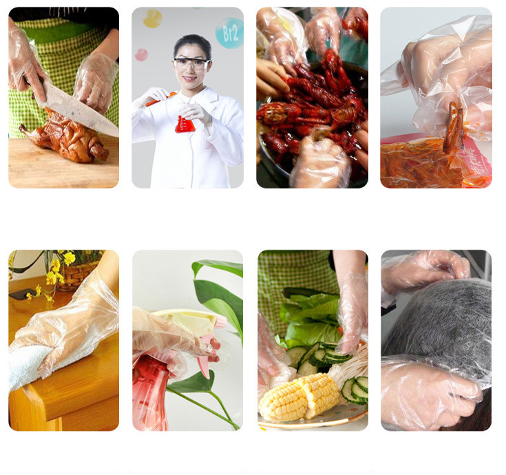 Non Sterile Polyethylene Disposable Gloves Disposable PE Gloves For Food